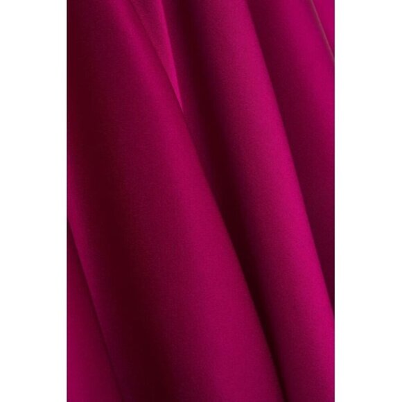 Galvan London Flora One Shoulder Satin Ruffle Asymmetrical Gown Maxi Dress - Picture 2 of 14